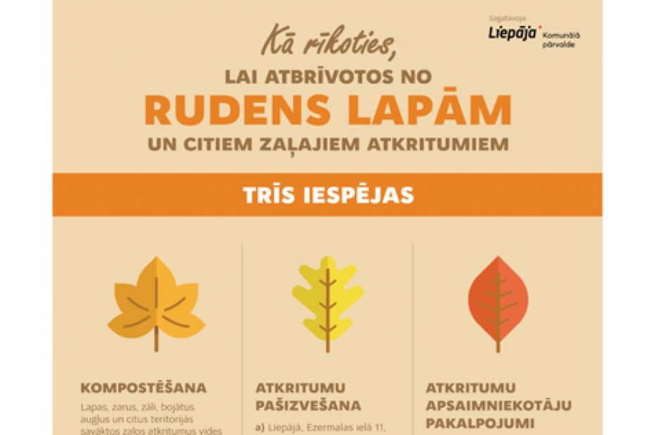 Kā iedzīvotājiem rīkoties, lai atbrīvotos no rudens lapām
