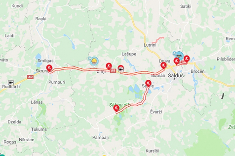 Uz Liepājas šosejas abpus Saldum pabeigti remontdarbi