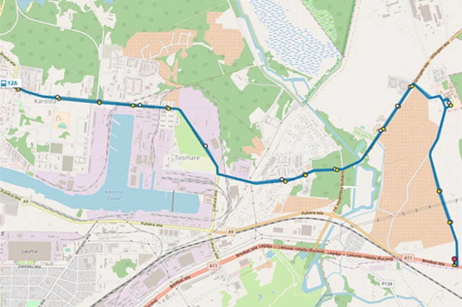 Veiks sezonālas izmaiņas 8. un 12. autobusa kustības sarakstā