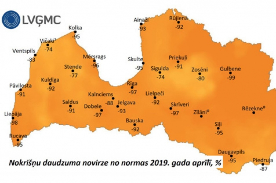 Siltais aprīlis Latvijā bija sausākais novērojumu vēsturē
