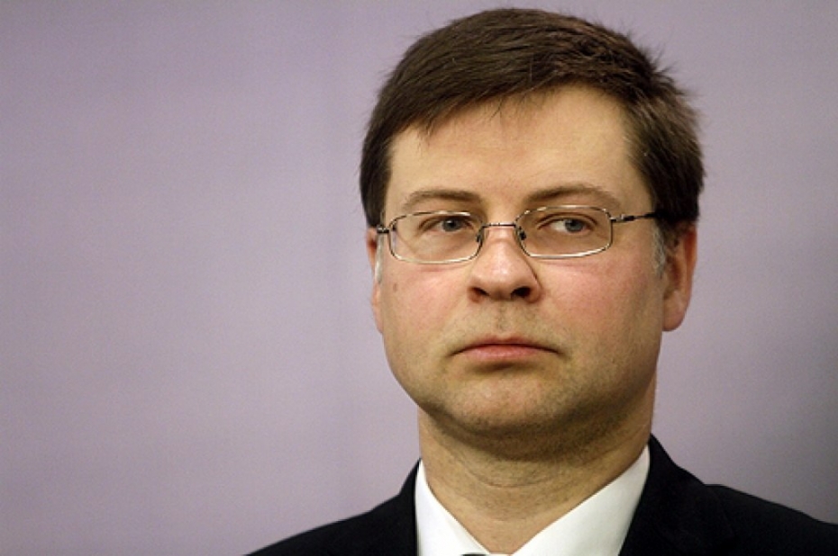 Dombrovskis ar Sesku pārrunā "Liepājas metalurga" problēmu