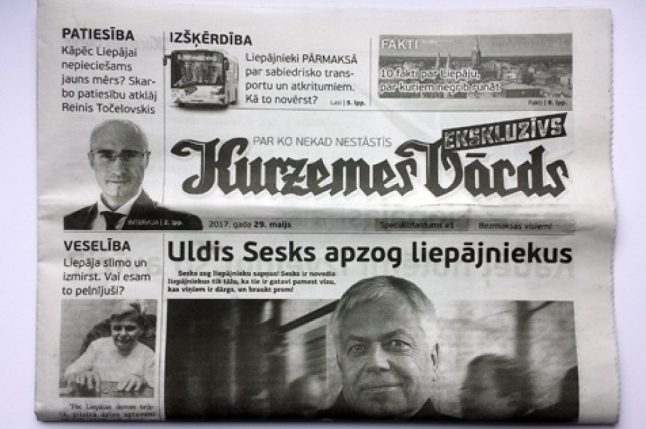 "Kurzemes Vārds" vērsies policijā par tā vārda izmantošanu