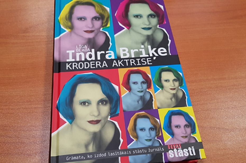 Atver grāmatu "Indra Briķe – Dieva dota aktrise"