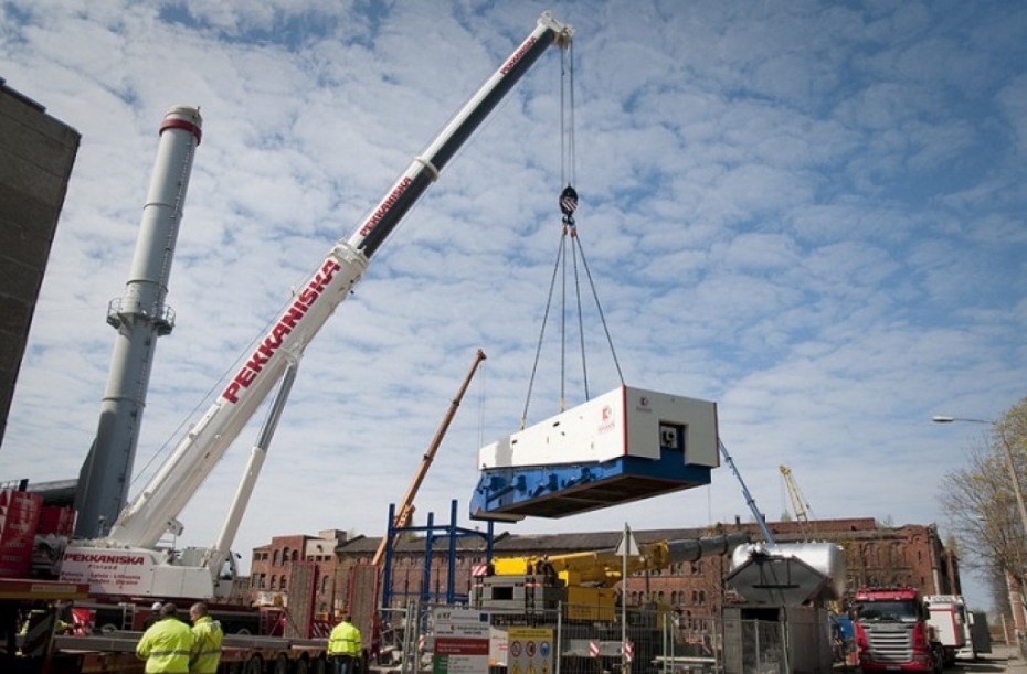 Sākusies biokoģenerācijas stacijas iekārtu montāža (galerija, video)