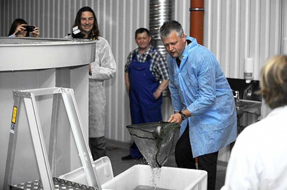 Atklāj jauno „Kolumbija Ltd” zivju audzētavu (galerija)