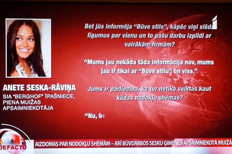 Aizdomas par nodokļu shēmām – arī būvdarbos Sesku ģimenes apsaimniekotā muižā (video)
