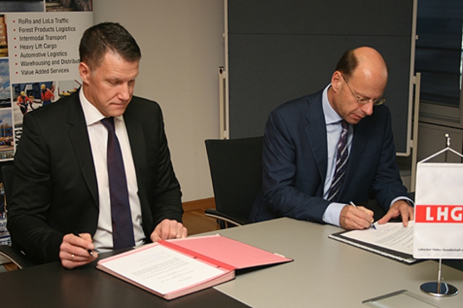 Noslēdz sadarbības līgumu ar Lībekas ostu