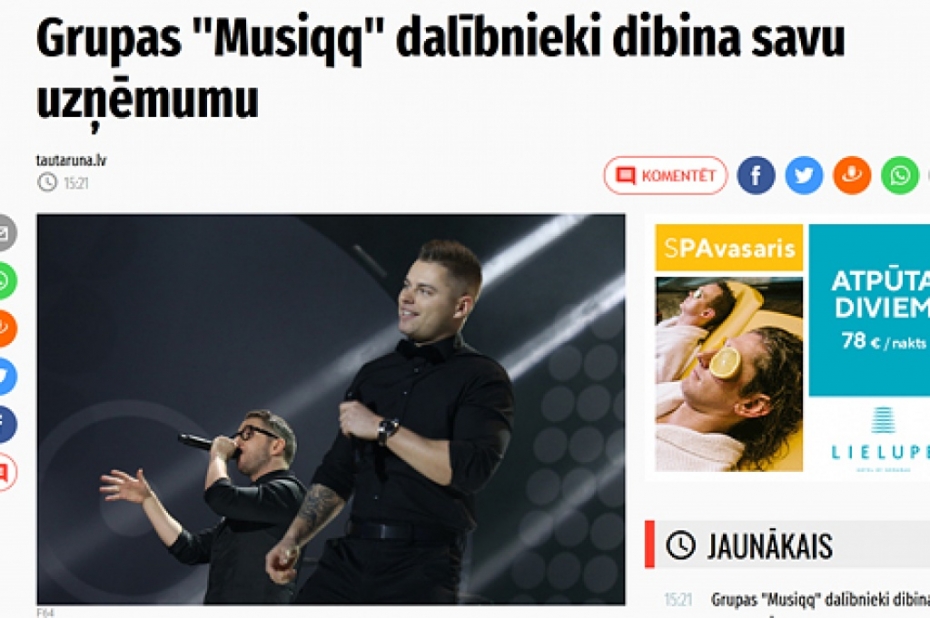 Nra.lv: Grupas "Musiqq" dalībnieki dibina savu uzņēmumu
