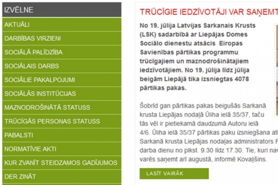 Sociālajam dienestam jauna mājas lapa