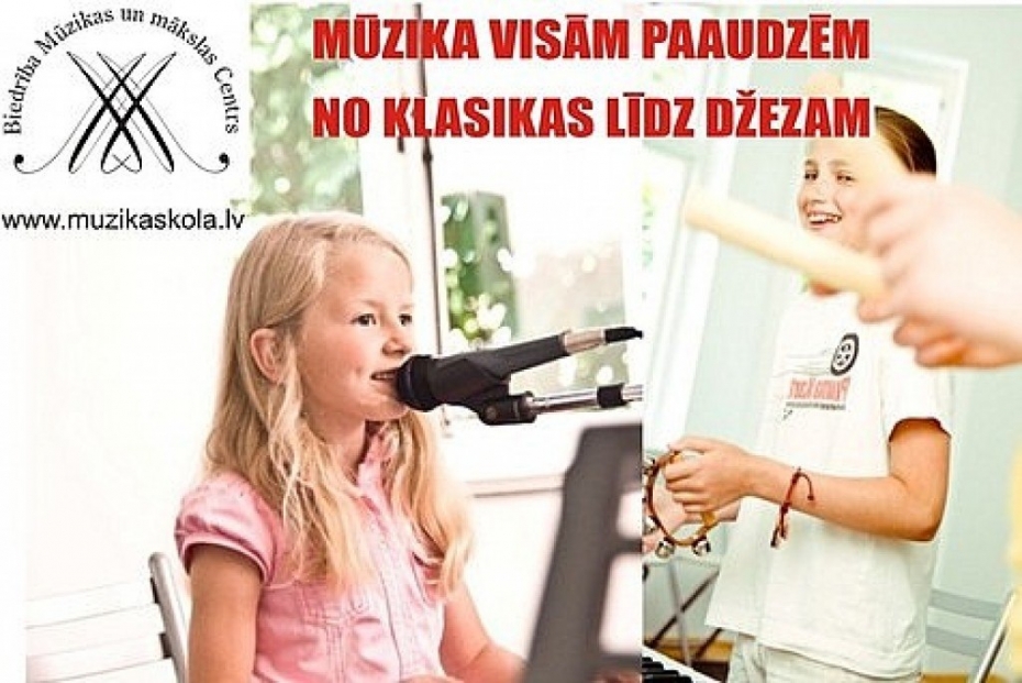 Piedāvā mācīties mūziku no zīdaiņa vecuma