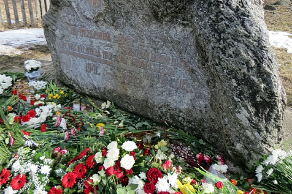 Pieminēs 1949.gada 25.marta deportācijas upurus