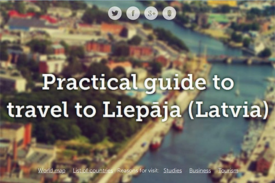 Izveidota infografika "Practical guide to travel to Liepāja"