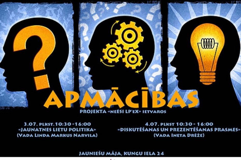 Jauniešu mājā notiek apmācības par līdzdalību politikā