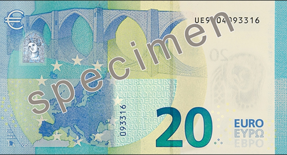 25.novembrī apgrozībā nonāks jaunā 20 eiro banknote