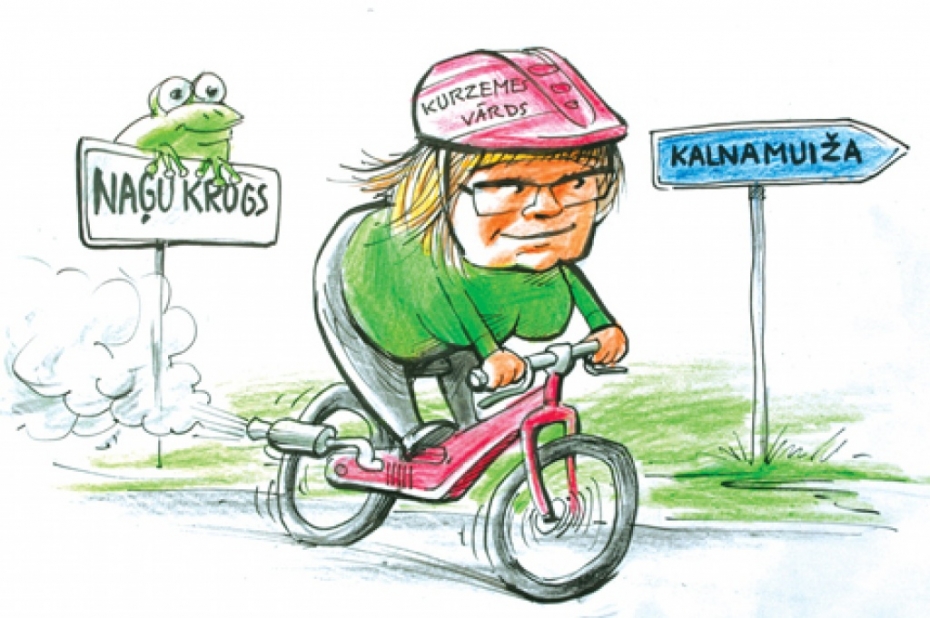 Norai Driķei dāvina velosipēdu