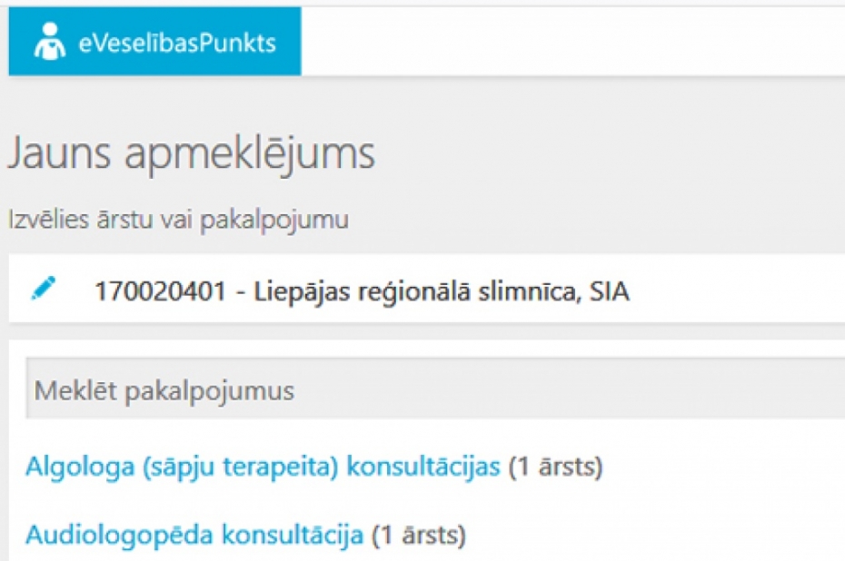 Liepājas slimnīcā ieviesta jauna pierakstu sistēma
