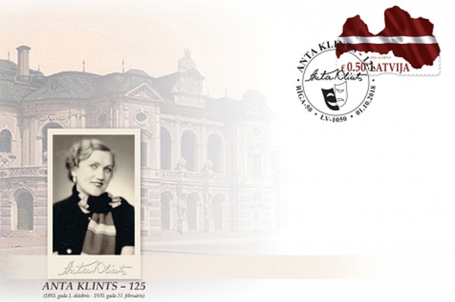 Izdod speciālo aploksni aktrises Antas Klints 125. jubilejā