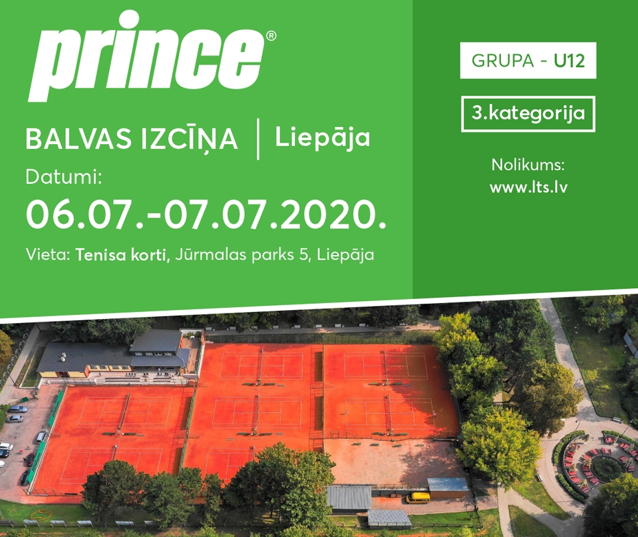  Liepājā tiks aizvadītas "Prince" balvas izcīņas tenisā