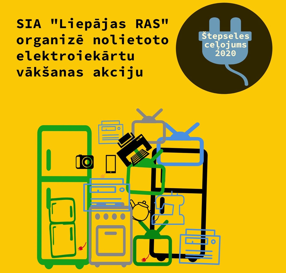 Sākas nolietoto elektroiekārtu vākšanas akcija "Štepseles ceļojums 2020"