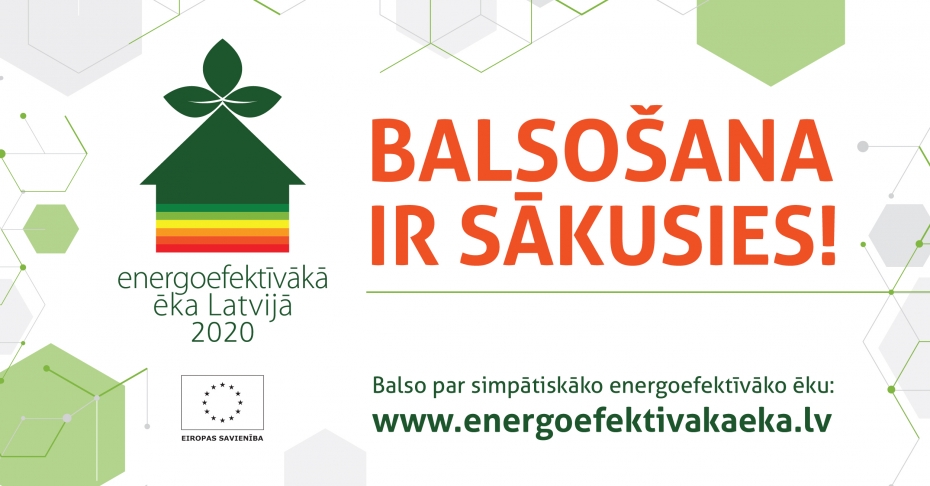  Līdz 22.septembrim var balsot par simpātiskāko energoefektīvāko ēku