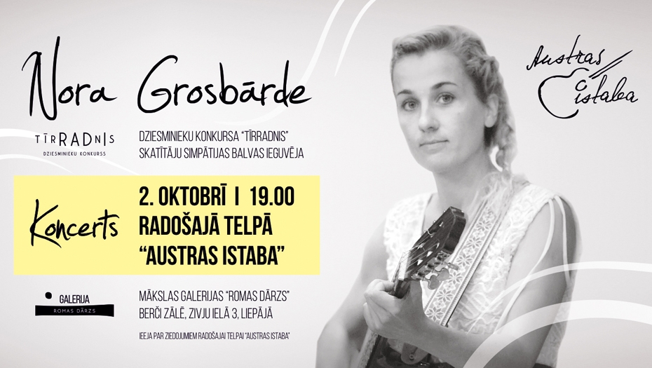 Aicina uz Noras Grosbārdes autorvakaru Berči zālē