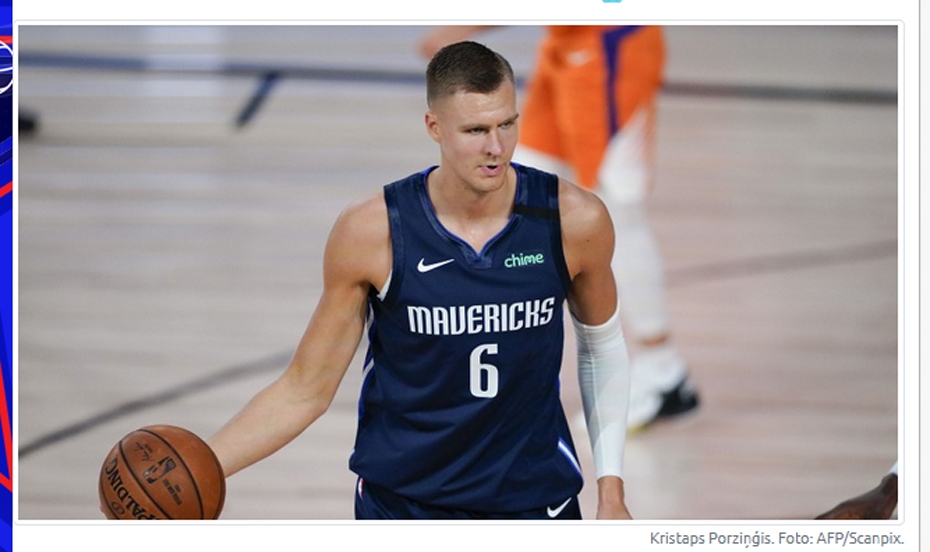 Sportacentrs.com: Porziņģis ESPN spēlētāju rangā ieņem 41.vietu