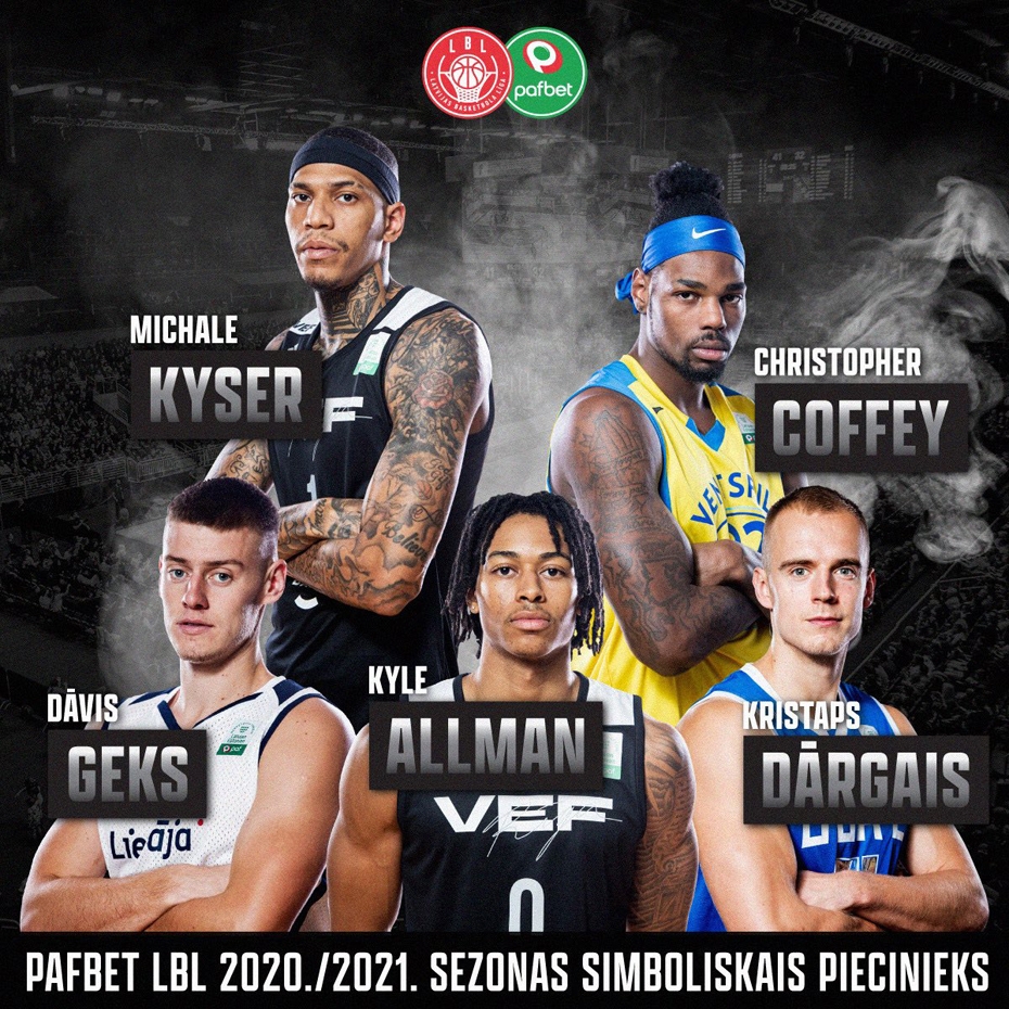  LBL sezonas simboliskajā pieciniekā iekļauts arī Dāvis Geks