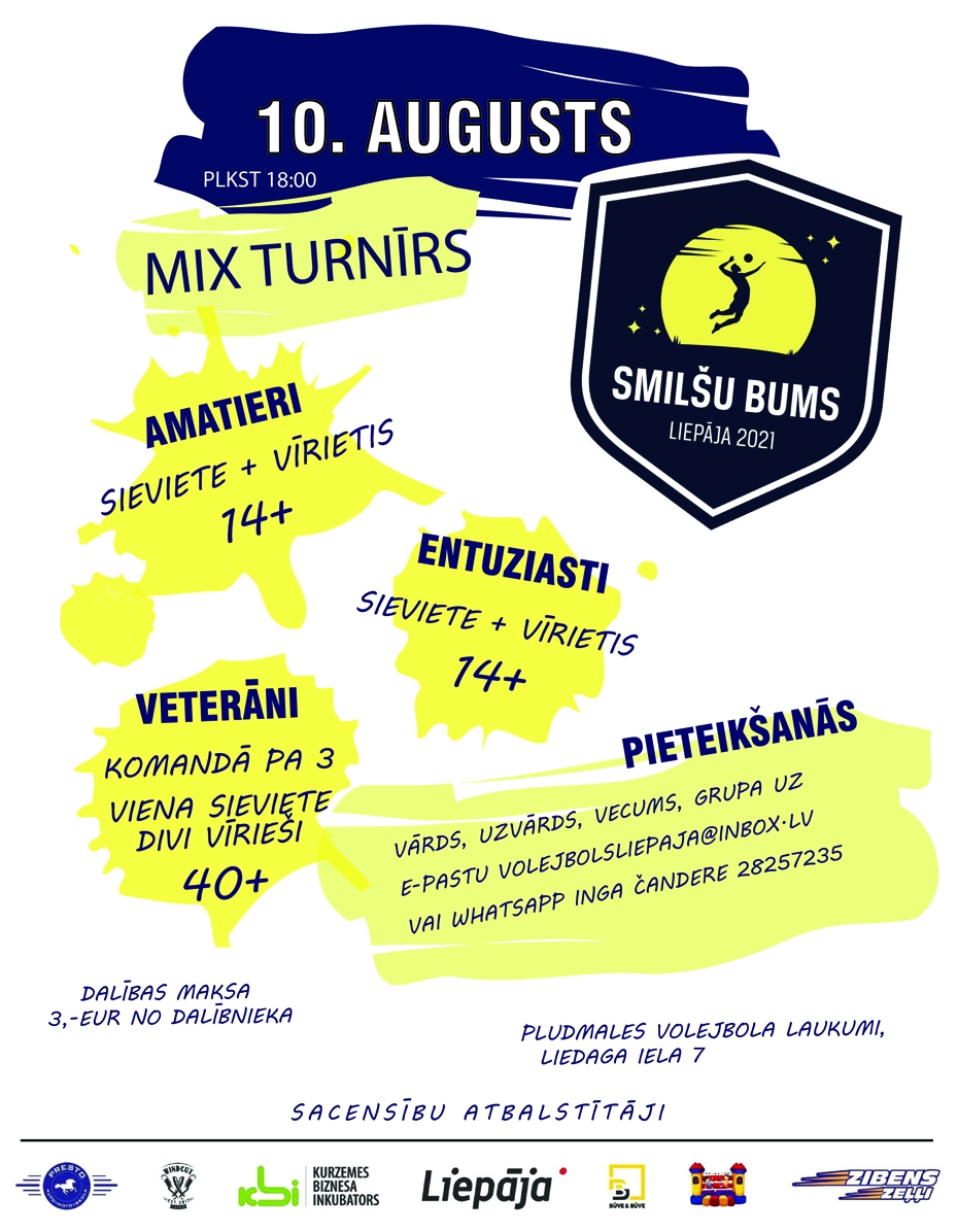 10.augustā notiks turnīra "Smilšu bums Liepājā" otrais posms