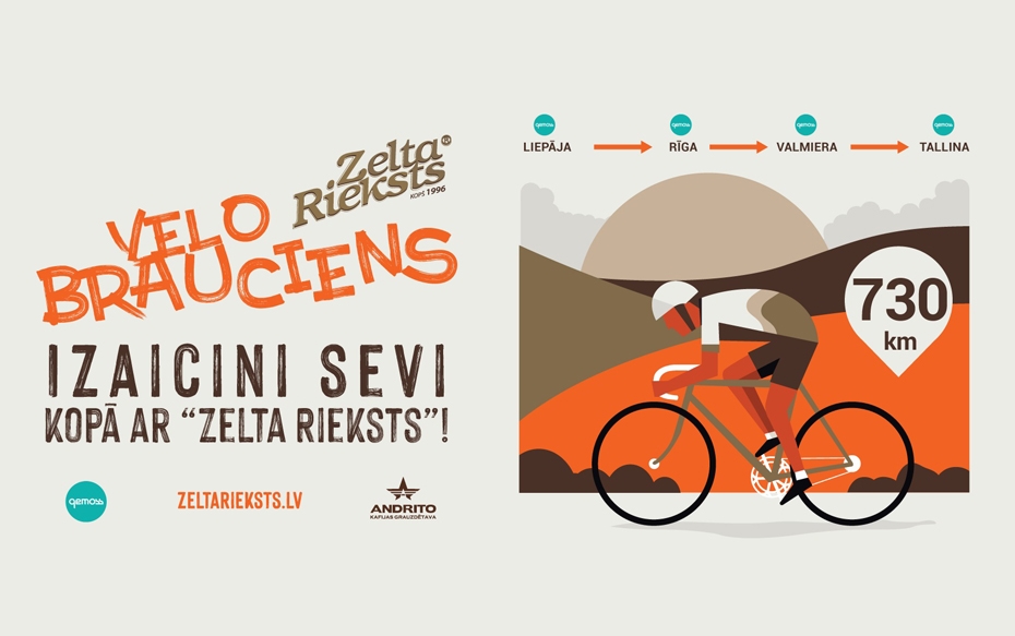 Tiek organizēts pirmais velobrauciens "Zelta rieksts"