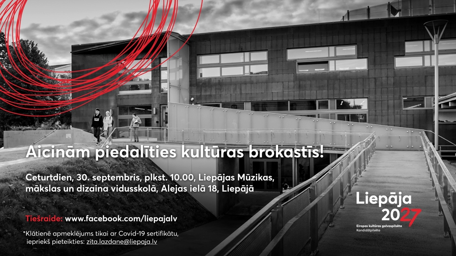 Aicina uz kultūras brokastīm klātienē un interneta tiešraidē