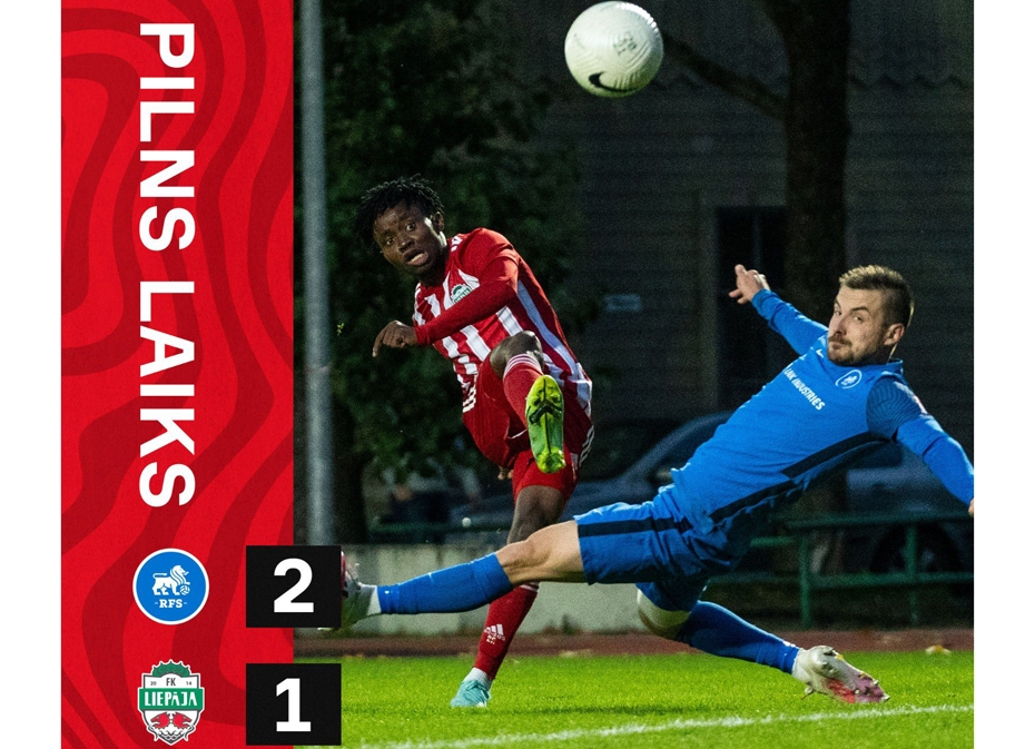 FK "Liepāja" piekāpjas virslīgas līdervienībai RFS 