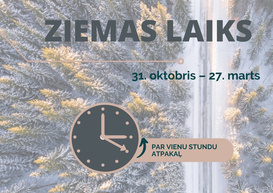 Ekonomikas ministrija atgādina – 31.oktobrī sāksies ziemas laiks