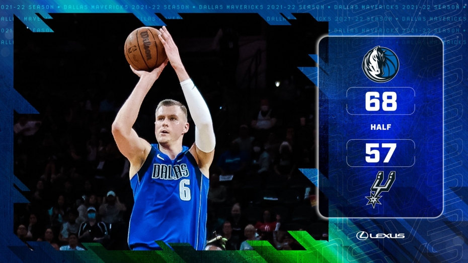 Porziņģim 32 punkti "Mavericks" uzvarā pār "Spurs"