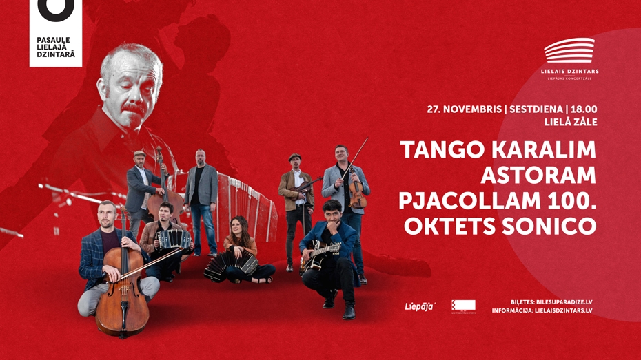 Beļģu ansamblis "Sonico" viesosies ar  tango karalim Pjacollam veltītu programmu