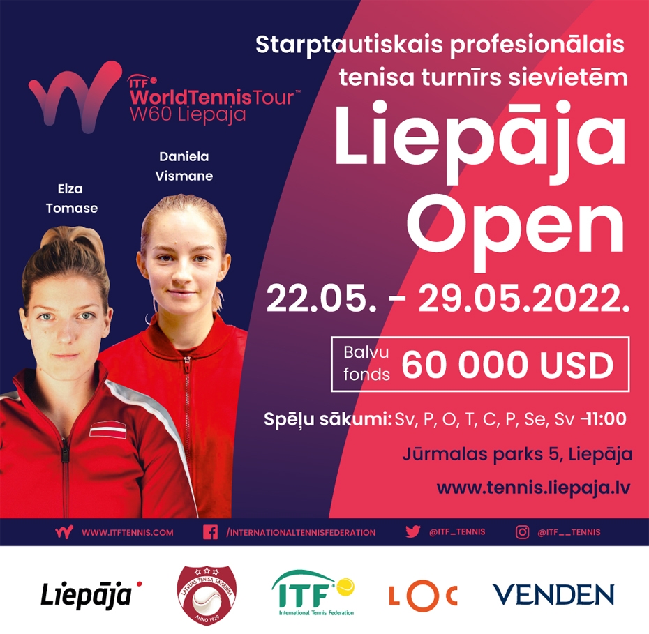 Liepājā notiks starptautiskās ITF tenisa sacensības sievietēm