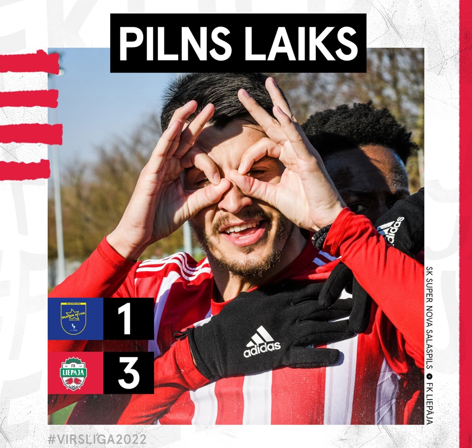  FK "Liepāja" izcīna uzvaru futbola virslīgas spēlē