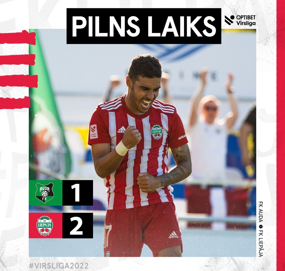 FK "Liepāja" uzvar un attālina "Audu" no pirmā četrinieka