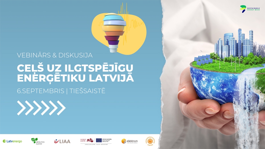 Notiks vairāki ilgtspējīgai enerģētikai veltīti tiešsaistes pasākumi