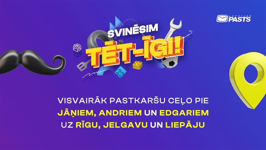 Tēva dienas pastkartes visvairāk ceļo uz Rīgu, Liepāju un Jelgavu