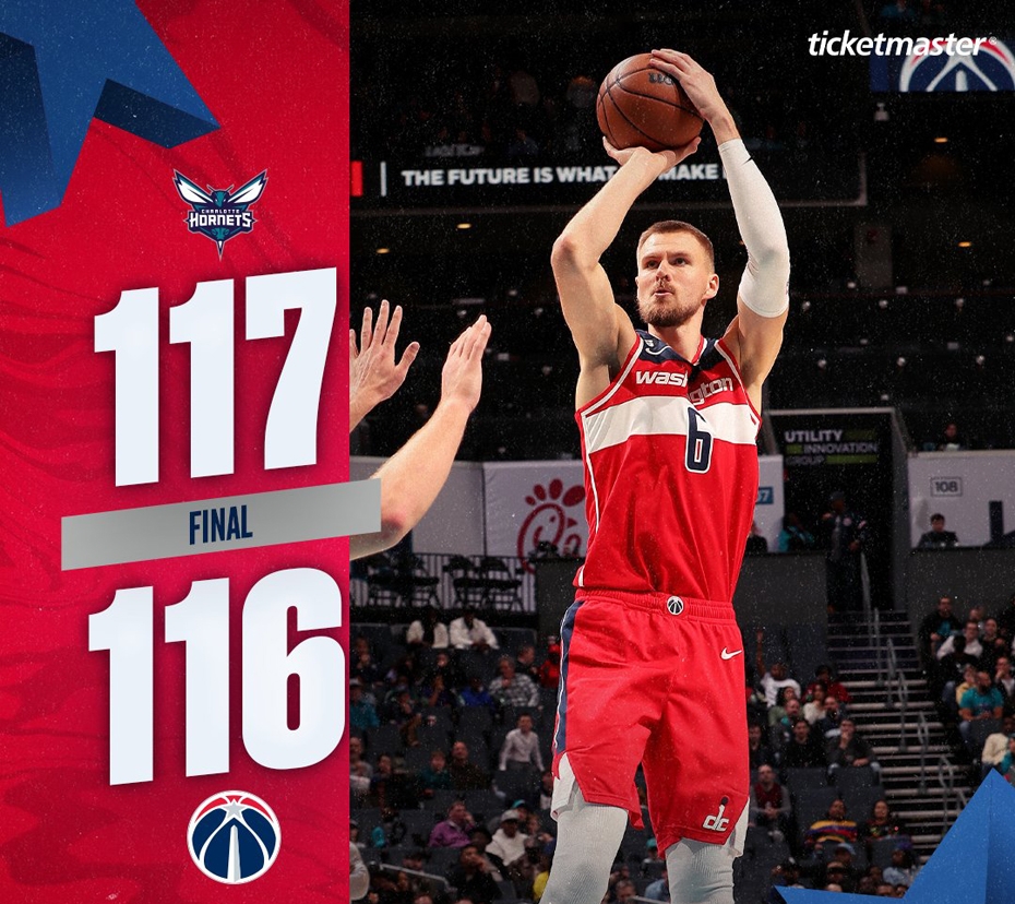 Porziņģim NBA 21 punkts un 11 atlēkušās bumbas "Wizards" zaudējumā
