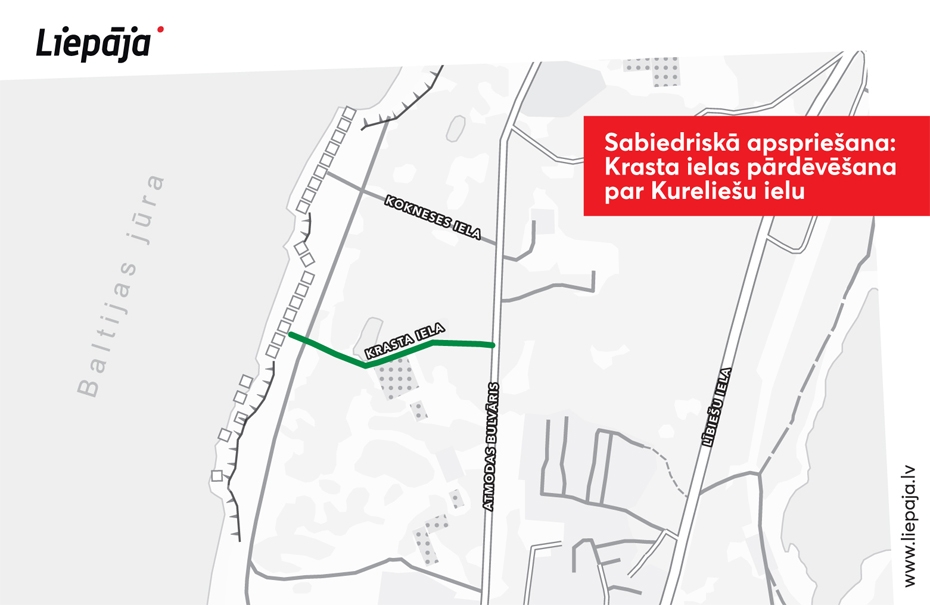 Aicina izteikt viedokli Krasta ielas pārdēvēšanai par Kureliešu ielu