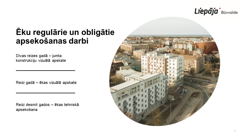 Atgādina par ēku regulāriem un obligātiem apsekošanas darbiem