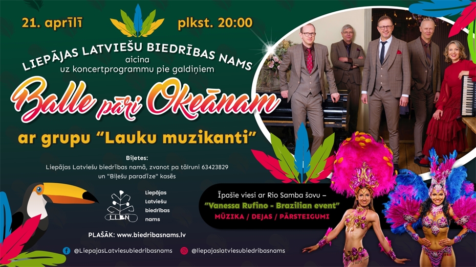 Biedrības namā notiks sezonas noslēguma balle Brazīlijas noskaņās