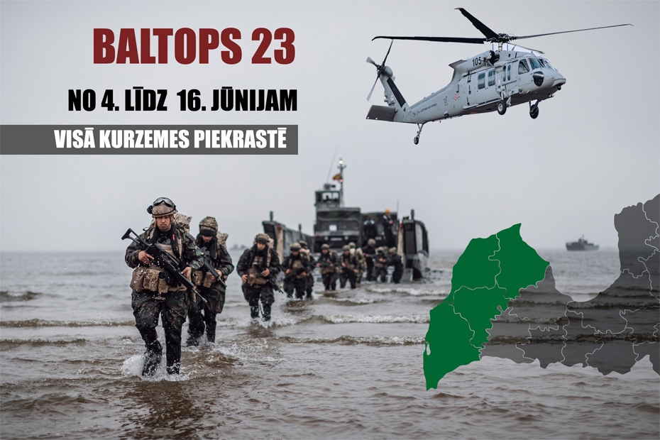 Baltijas jūrā notiks militārās mācības "BALTOPS 23"