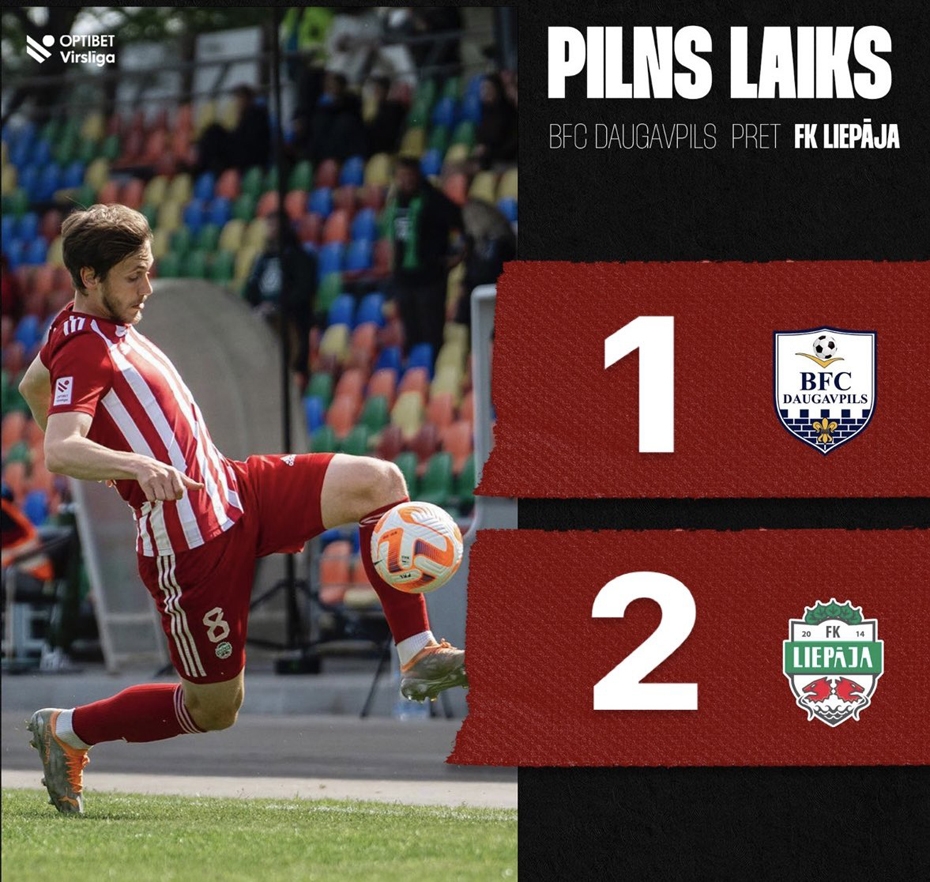 "Liepājas" futbolisti pārtrauc piecu zaudējumu sēriju