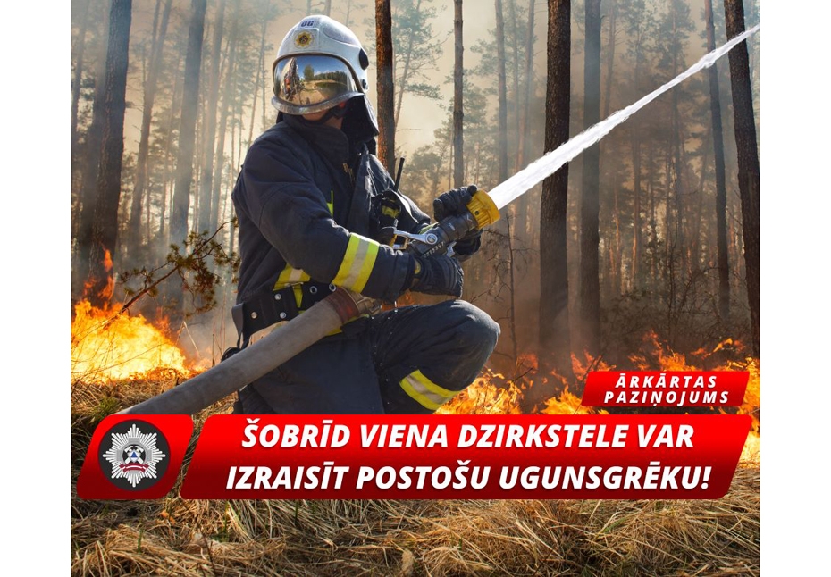 Sausajā laikā ugunsdzēsējiem daudz darba
