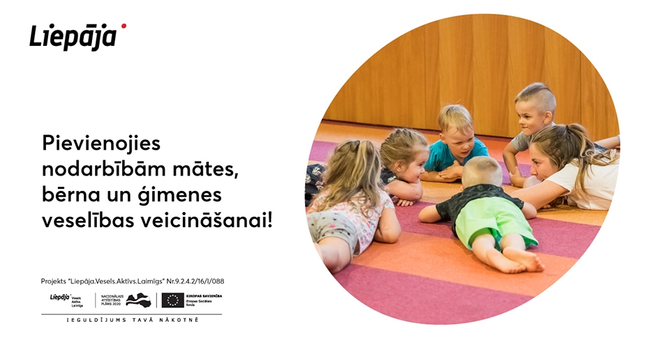 Vecāki ar bērniem līdz divu gadu vecumam aicināti piedalīties nodarbībās veselības veicināšanai