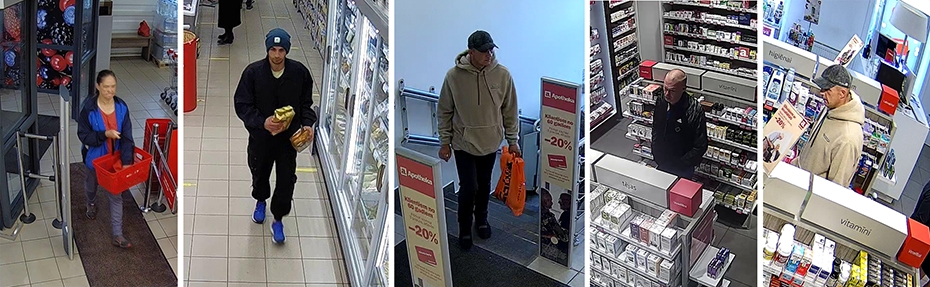 Valsts policija lūdz palīdzību attēlos redzamo personu identitātes noskaidrošanā (papildināts)