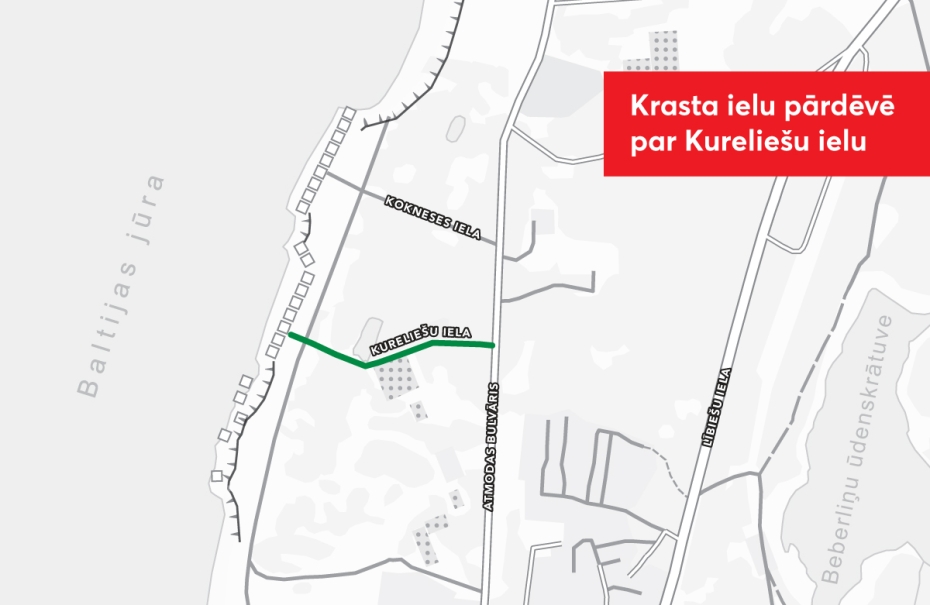 Līdzšinējo Krasta ielu pārdēvē par Kureliešu ielu