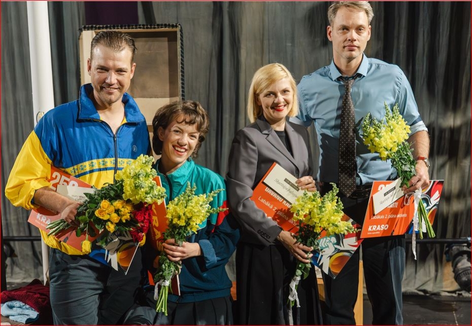 Teātra skatītāju balsojumā par labākajiem atzīti Agnese Jēkabsone un Mārtiņš Kalita